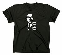 Styletex23 Maglietta T-Shirt Franz Kafka, Nero , L