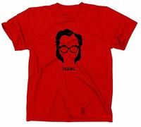 STYLETEX23 Maglietta T-Shirt Isaac Asimov, Rosso, L
