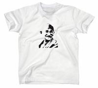 Styletex23 Mahatma Gandhi - Maglietta retrò bianco M
