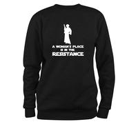 Styletex23 Sweatshirt Uomo A Woman's Place Is In The RESISTANCE, PRINCESS LEIA
