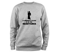 Styletex23 Sweatshirt Uomo A Woman's Place Is In The RESISTANCE, PRINCESS LEIA