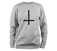 Styletex23 Sweatshirt Uomo Croce Invertita Crucifisso, Croce Rivoltata Di Pietro