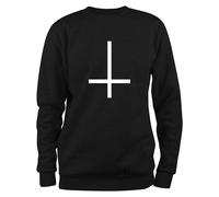 Styletex23 Sweatshirt Uomo Croce Invertita Crucifisso, Croce Rivoltata Di Pietro