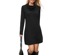 STYLEWORD Abito Lavorato a Maglia Maglione a Maniche Lunghe da Donna Invernale Caldo Tunica per l'Autunno Inverno