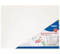 Stylex 28599 - Tela magnetica, forma rettangolare, ca. 30 x 40 cm, con pennello a setole, magneti, 6 colori acrilici da 12 ml, per dipingere con colori acrilici, dita, colori ad olio, ideale come