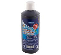 Stylex 28754 Vernice acrilica a Base d'Acqua, flacone da 500 ml, Lucido, Opaco, Elevata opacità, Resistente alla Luce, ad Asciugatura Rapida e Impermeabile, Colore della Lampada: Nero, 500 unità