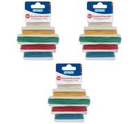 Stylex 31321-3-Set di Elastici con 3X 95 Pezzi in 5 Diversi con diametri 90 mm, 120 mm, 130 mm, 150 mm e 180 mm, Colore Rosso, Blu, Verde, Giallo, Bianco, 31321-3