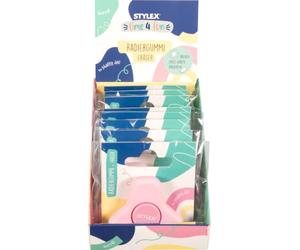 Stylex 57001-P8 - Gomme da cancellare Fidget Spinner time 4 fun, 8 pezzi | Gomme da cancellare color menta e rosa per rimuovere i segni di matita