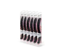 STYLFILE 2 lime curve per unghie, confezione da 6 pezzi, grana 240/400, forma ergonomica, a forma di S, con spingi cuticole e schiumatoio per unghie, limetta ambidestra per unghie naturali, limatura