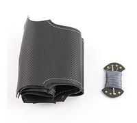 Styling di accessori per auto Per T&oyota RAV4 2013-2016 Per Corolla 2014-2016 Scion In Pelle Artificiale Volante Dell'automobile Treccia Fatta Copertura Dello Sterzo(Titanium thread)