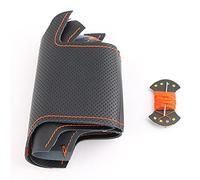 Styling di accessori per auto Per T&oyota RAV4 2013-2016 Per Corolla 2014-2016 Scion In Pelle Artificiale Volante Dell'automobile Treccia Fatta Copertura Dello Sterzo(Orange thread)