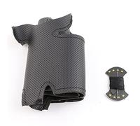 Styling di accessori per auto Per T&oyota RAV4 2013-2016 Per Corolla 2014-2016 Scion In Pelle Artificiale Volante Dell'automobile Treccia Fatta Copertura Dello Sterzo(Black thread)