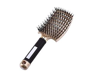 Styling Hairbrush Anti-statico Detanging Diangente Spessore Massaggio Capelli Pettine Curve Stended BAGNA BAGNA PRINCIPALE Spazzola per capelli Strumento acconciatura Pettine per capelli(C)
