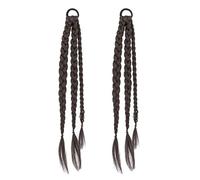 Styling Intrecciato Coda di Cavallo Extension Parrucche Per Partito Dress Up Sweet Girl Parrucche Copricapo con Cravatta per Capelli