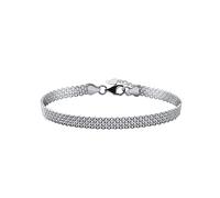Stylish-Art Bracciale Stile Dolce Lucido in Argento 925,Temperamento Carino Scintillante Catena A Maglie Morbide Bracciale da Polso Gioielli Regalo di Compleanno per Uomini E Donne,Silver