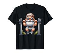 Stylish Body Building Gnome Does Pull-Ups On A Dumbbell Bar Maglietta