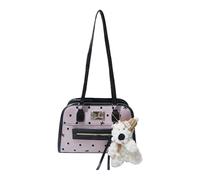 Stylish Dot Crossbody Bag for Women with Detachable Charm Shoulder Purse Practical PU Leather Multiple Pockets Adjustable Strap Dot Bag with Decorative Pendant