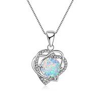 Stylish Opal Love Pendant Necklace Handmade Temperament Jewelry Gift for Women Nice processing
