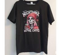 Stylish Plus Size Women's Casual Graphic T Shirt With Nightmare Before Christmas Art Print Stretchy Knit Round Neck Short Sleeve Tee OMFORT&SAFETY - 659% cotton material of this kids t-shirt provides