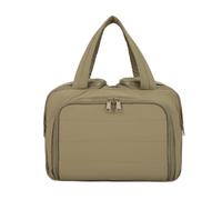 Stylish & Practical Travel Toiletry Bag, Lightweight Large Wide-Open Bag for Women - Puffy Makeup Organizer with Handle for Accessories & Toiletries on-the-go (Green)