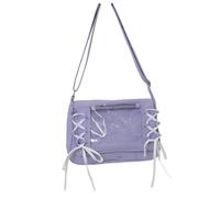 Stylish See Through Nylon Handbag with Adjustable Strap Ribbon Detail Perfect for Convention Outfits Shopping Japanese Style Large Capacity Transparent Itabag Crossbody Bag