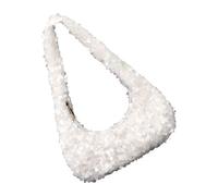 Stylish Solid Color Shoulder Bag Glitters Sequins Design Lightweight Polyester Purse with Multiple Compartments Sparkling Evening Purse