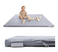 Stylish Vegan Leather Baby Play Mat - Soft, Easy to Clean Floor Mat Creates A Safe Play Area for Your Baby - The Perfect Modern Foam Playmat Fits Nicely with Your Kids Playroom Or Home Decor