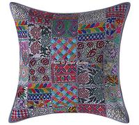 Stylo Culture Etnico Fodere Per Cuscini 60x60 cm Grande Decorativi Sedie Divano Astratto Patchwork Vintage Grigio Quadrato Chiusura Della Busta 24x24 pollici Federe Per Cuscino Camera Da Letto - 1 pz
