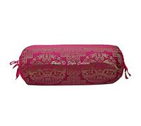Stylo Culture Indian Fodera per Cuscino Decorativa per Cuscino per Yoga Elefante in Rosa Broccato cilindrico in Seta Jacquard Rotolo per Collo Decorazioni per la casa Custodia per Cuscino Tubolare
