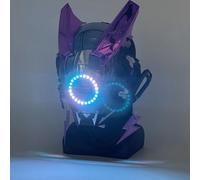 Stylomira Maschera cyberpunk controllata Bluetooth, maschera punk futuristica con illuminazione a LED, attrezzatura per il viso per cosplay e costume di Halloween