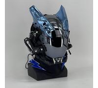 Stylomira Maschera cyberpunk controllata Bluetooth, maschera punk futuristica con illuminazione a LED, attrezzatura per il viso per cosplay e costume di Halloween