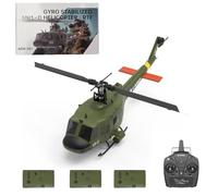 Stylomira YU XIANG F07 UH-1 Huey 6CH RC elicottero, Smart 6G No-Aileron Scala Elicottero Modello con Doppia Batterie, Realistico Velivolo di Simulazione Militare per Adulti (3 Batterie)