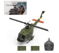 Stylomira YU XIANG F07 UH-1 Huey 6CH RC elicottero, Smart 6G No-Aileron Scala Elicottero Modello con Doppia Batterie, Realistico Velivolo di Simulazione Militare per Adulti (2 Batterie)