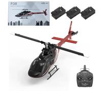 Stylomira YU XIANG F08 1:27 Bell 206 RC Helicopter, 6CH 2.4G Brushless Direct Drive No-Aileron con stabilizzazione e posizionamento del flusso ottico, modalità commutabile (batteria RTF/3)