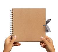 Styloo - Album fotografico quadrato per scrapbooking, 100 pagine, 20 x 20 cm, colore: Marrone, medio