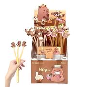 Stylos Capybara - 0.5 Mm Stylos Effaçable Capybara | Encre Gel Effaçables | Rétractables À Encre Gel Effaçables | Fournitures De Papeterie Scolaire 48 Pièces Pour Récompenses De Classe