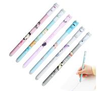Stylos Gel Effaçables - Stylos à Bille - Outils de Prise de Notes 0.5 mm Motifs Chat pour Étudiants Écrivai