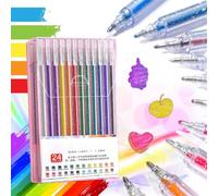 Stylos Implementarch, ensemble de stylos gel pailletés, ensembles de stylos gel pailletés pour livres de coloriage pour adultes, pour dessiner, bricoler et prendre des notes (24pcs)