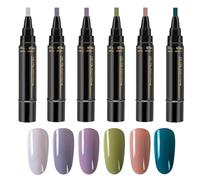 Stylos Marqueurs Pour Vernis À Ongles 6 Couleurs À Séchage Rapide - Aucun Stylo De Vernis À Ongles De Manucure Professionnelle UV | Ensemble À Gel | Stylos Pour À Gel |