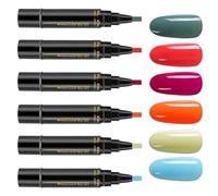 Stylos Marqueurs Pour Vernis À Ongles 6 Couleurs À Séchage Rapide - Aucun Stylo De Vernis À Ongles De Manucure Professionnelle UV | Ensemble À Gel | Stylos Pour À Gel |