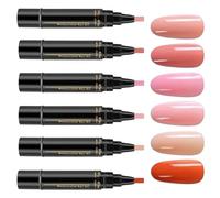 Stylos Marqueurs Pour Vernis À Ongles 6 Couleurs À Séchage Rapide - Aucun Stylo De Vernis À Ongles De Manucure Professionnelle UV | Ensemble À Gel | Stylos Pour À Gel |