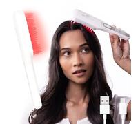 STYLPRO™ Spazzola per capelli a luce rossa, favorisce la crescita dei capelli, stimola i follicoli piliferi, supporta la riparazione dei capelli, LED da 49 x 655 nm, setole flessibili, ricaricabili