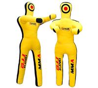 Stylso Wrestling Dummy Grappling Dummies - BJJ Judo Karate Jiu Jitsu Practice Dummy - Non riempito (giallo, 152,4 cm)