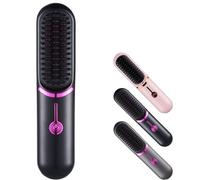 Styluse Hair Straightener, Styluse Portable Hair Straightener Brush, Cordless Hair Straightener Brush Styluse, for All Hair Types (Black)
