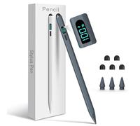 Styluslink Penna 2 in 1 per iPad, pennino capacitivo per iPad 2025-2018,13 min. Ricarica rapida Pencil Pro USB-C Rifiuto palmo/Inclinazione, compatibile con i-pad 6-11, Air3-5/Mini7/6/5, M4 (nero)
