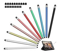 Styluslink Penne stilo 2 in 1 per touch screen, confezione da 10 penne per tablet con 20 punte, pennino capacitivo ad alta sensibilità per iPad/iPhone/Android/tablet/Samsung/Huawei/Lenovo/Switch