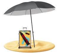 STYNGARD Ombrellone da Spiaggia Portatile protezione UV 50+ [155 cm ⌀] - Ombrellone da Viaggio con cavi di ancoraggio - Modello NICE
