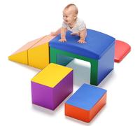 STYPLZ Blocchi da costruzione in schiuma per bambini, blocchi da arrampicata per bambini, mattoncini giganti per scatenare e arrampicarsi (arcobaleno 6)