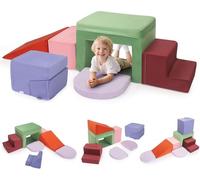 STYPLZ Blocchi da costruzione in schiuma per bambini, blocchi da arrampicata per interni, strutture da arrampicata per bambini, blocchi giganti per giocare e arrampicarsi, ((Set di sette pezzi