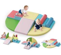 STYPLZ Blocchi di costruzione in schiuma per bambini, blocchi da arrampicata per interni, strutture da arrampicata per bambini, blocchi giganti per scatenarsi e arrampicarsi, ((Set di otto pezzi